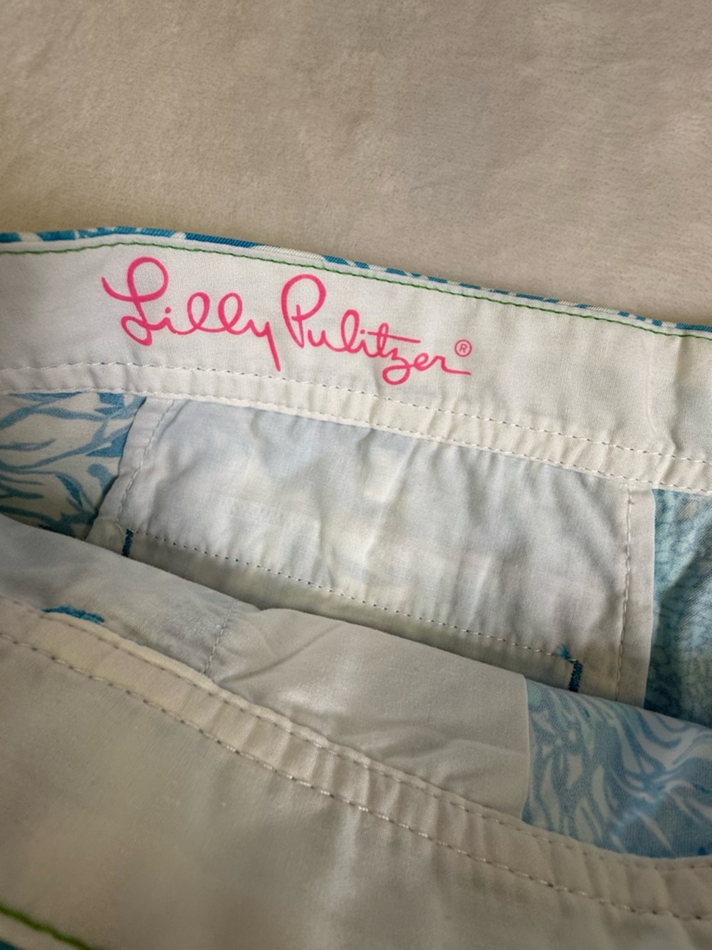 Lilly Pulitzer  Buttercup Boca Blue Floral Scallop-Hem Shorts 6 - Picture 2 of 6